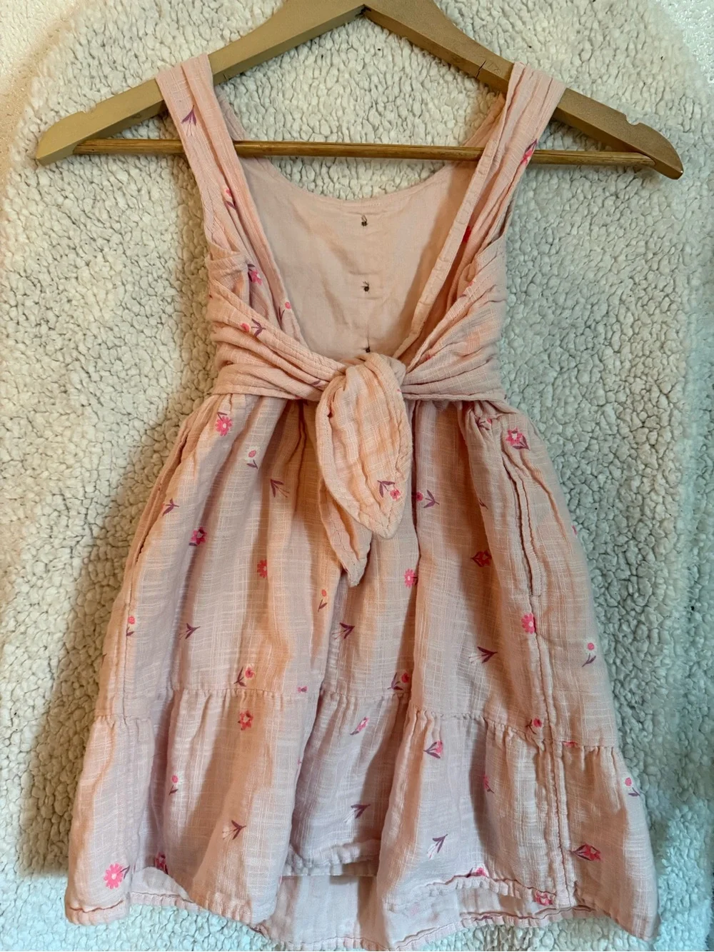 Cat & Jack Pink Floral Sundress Girls Small (6/7)